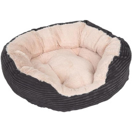 Крісло-гніздочко для котів Zooplus Cozy Cord, темний графіт, L 81x63x18 см