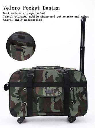 Транспортна сумка для тварин на колесах RRXEOUU - для собак та котів, дихаюча, портативна