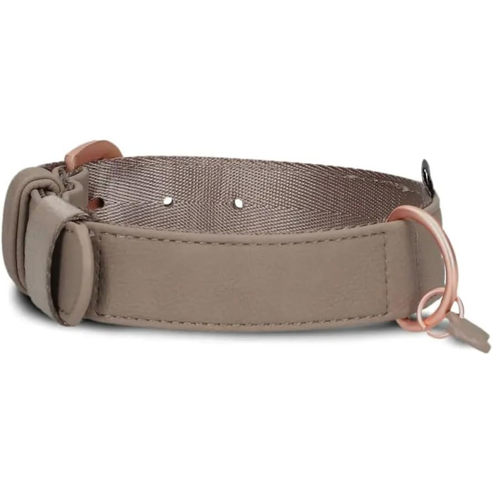 Нашийник для собак ZWEI Leo LE15 з якісної штучної шкіри, регульований, для середніх та великих собак, обхват шиї 37-50 см, колір капучино