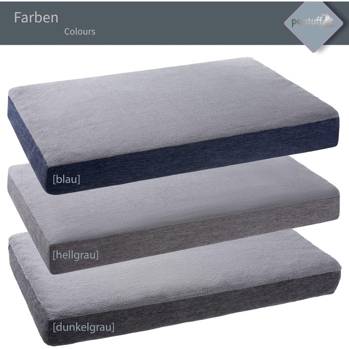 Ортопедичне собаче ліжко з знімним та пральним чохлом, вибір кольору та розміру (XS, блакитний)