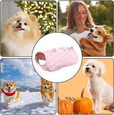 Зимовий одяг для собак: теплий, вітронепроникний зимовий жилет/манта для собак, комфортна куртка для маленьких, середніх та великих порід (сірий)