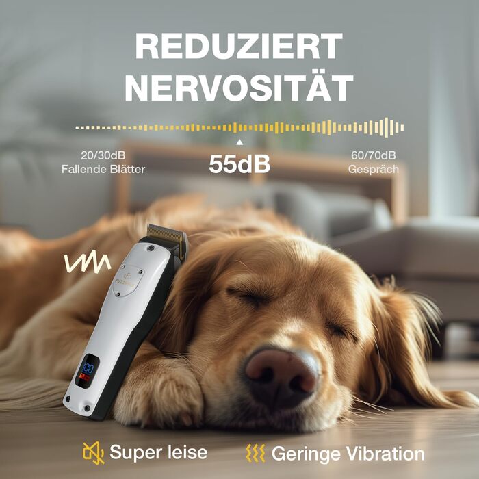 Професійна машинка для стрижки собак Leise з нержавіючої сталі, для густого та кучерявого хутра