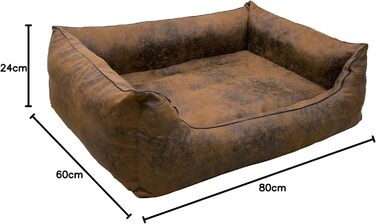 Ортопедичне собаче ліжко CopcoPet для великих собак, 100 x 80 см, антиковзаюча підставка, з м'якою оббивкою, захищає суглоби, легко миється