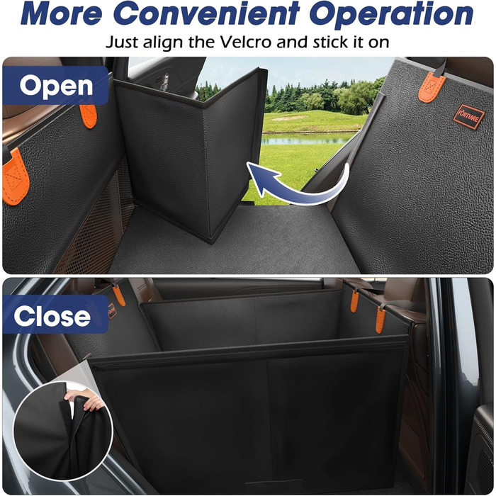 Автокрісло для собак FURTIME - велике, з PU-шкіри, для великих собак, водонепроникне, для SUV, позашляховиків та вантажівок