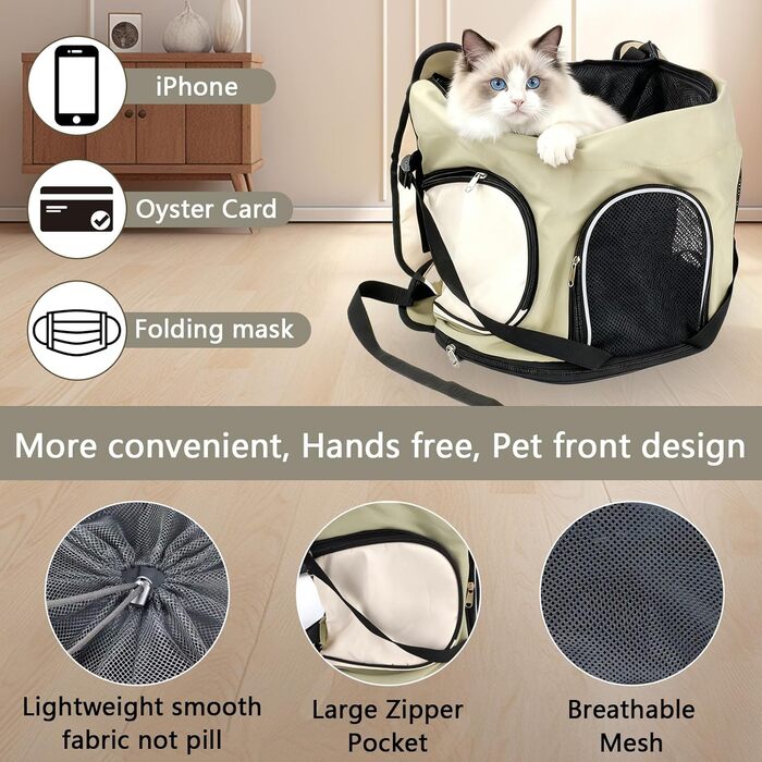Трансформер для котів та цуценят: рюкзак-переноска для подорожей, водонепроникний, легкий, з підкладкою