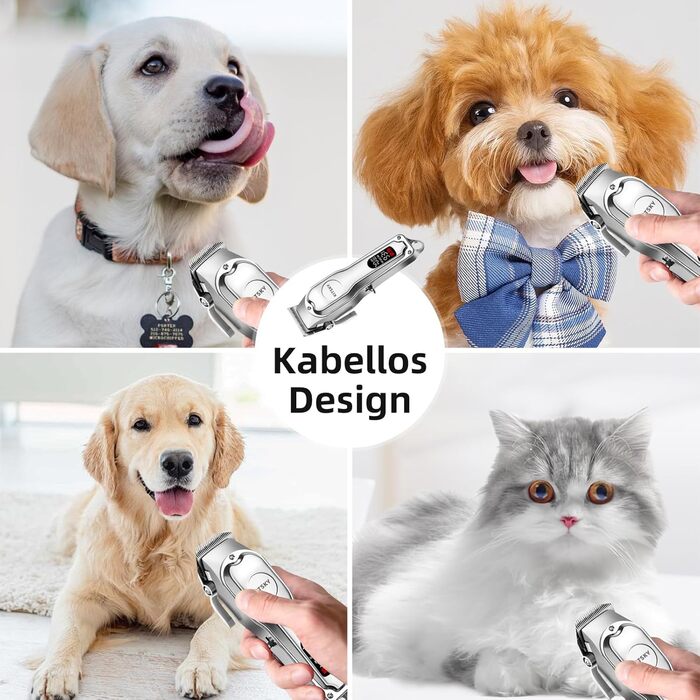 Професійна машинка для стрижки собак та котів KitSky Leise, бездротова, для довгошерстих порід