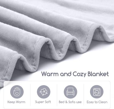 М'яка флісова ковдра для собак Nobleza, 160x100 см, сіра. Пральна, тепла, для домашніх тварин