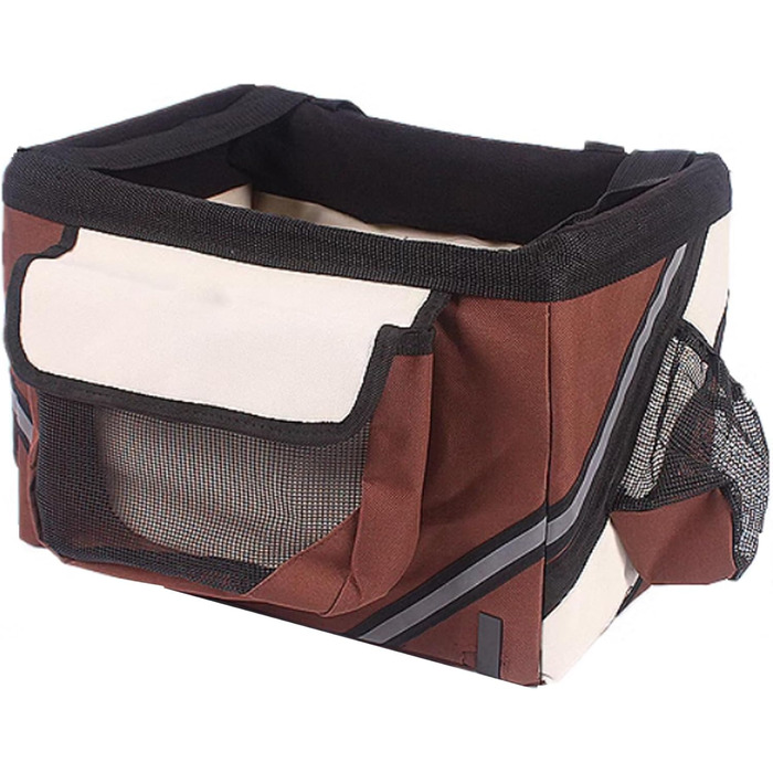 Фahrrad-Hundetasche: Сумка для собак на велосипед DONGXIAO, чорна/коричнева, Oxford-Gewebe, 6 кг, складана