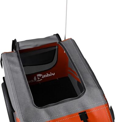 Причеп для тварин Bicycletrailer-9386-DYQ-251114-MWYT (133,5x69x73,5 см, помаранчевий та чорний)