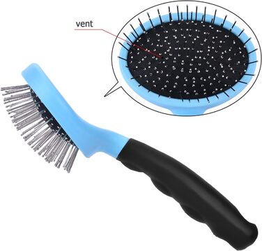 Щітка для грумінгу MHtech Unterfell з антистатичними штифтами з нержавіючої сталі для собак і котів з коротким або довгим хутром (інструмент для видалення підшерстя)