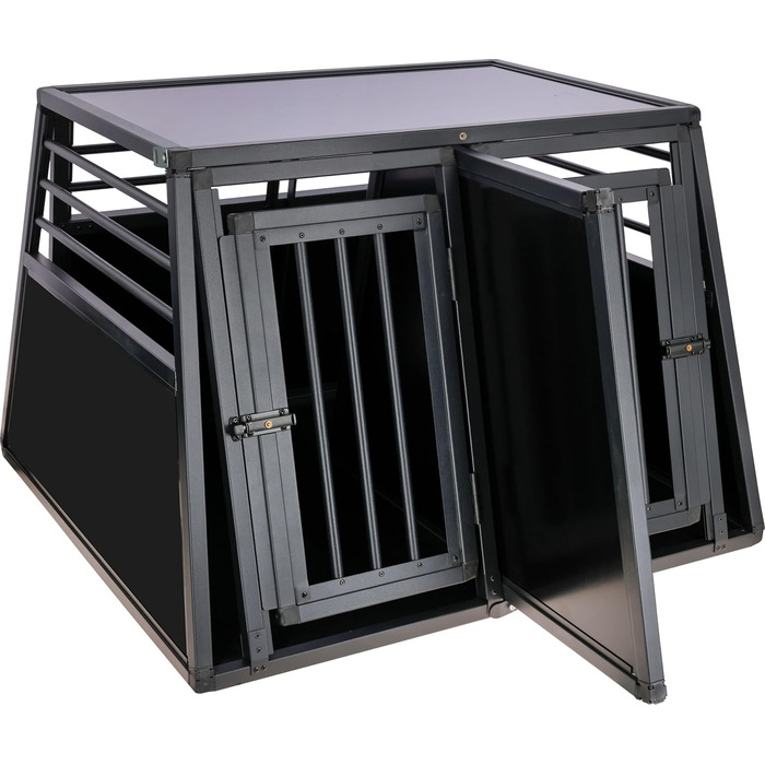 Транспортна переноска для собак Kerbl Vacation з алюмінію, 77x55x50 см, з антиковзним килимком, для легкої очистки