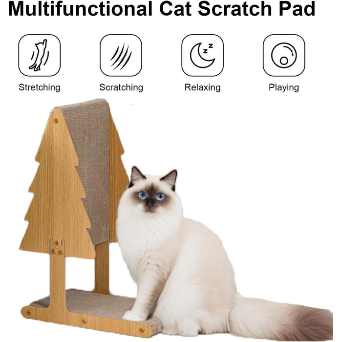 Котячий когтетоп ERNAN: 62 см, L-подібний, з картону, для захисту дивану, на стіну та кут