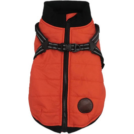 Водонепроникний теплий одяг для собак з інтегрованим шлейкою: тепла жилетка для цуценят та собак середніх розмірів