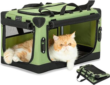Складана транспортна сумка Petsfit для собак і котів, дорожня переноска для авто, з посиленими швами, безпечними застібками та регульованим чохлом