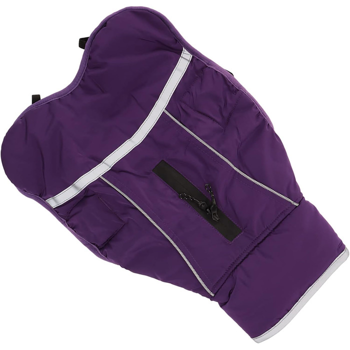 Зимовий теплий куртка для собак з регулюванням, світловідбиваючий, м'який, для малих, середніх та великих порід (M) фіолетовий