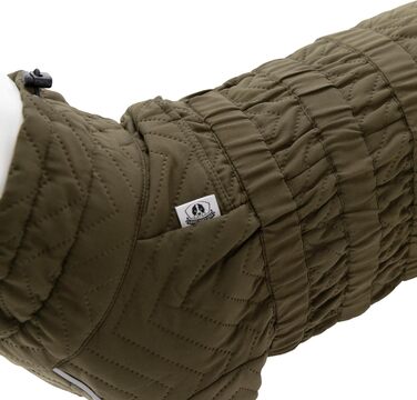 Теплий зимовий одяг для собак, двошаровий жилет, водонепроникний, вітронепроникний, з відбиваючими елементами, для Коргі та Такс, оливковий колір