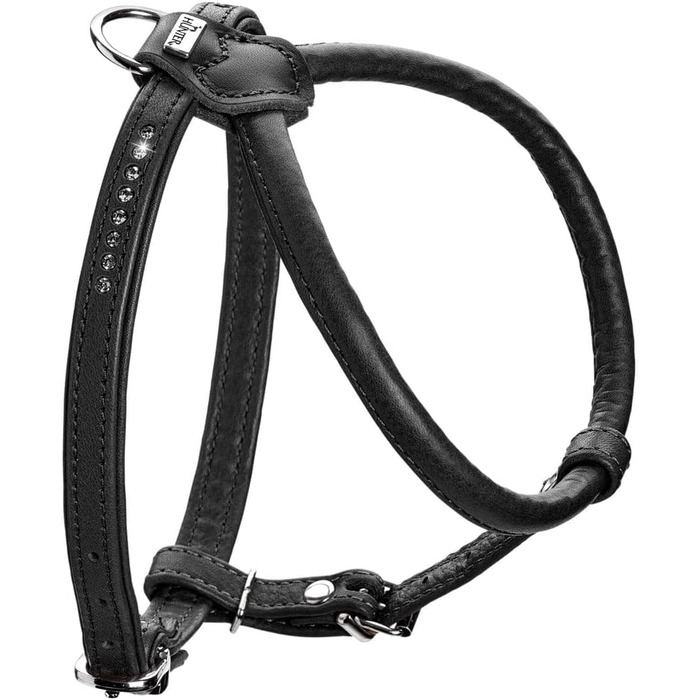 Нашийник для собак HUNTER Round & Soft Canadian UP, чорний, м'яка шкіра, екологічний, Made in Germany, розмір XXS-XS