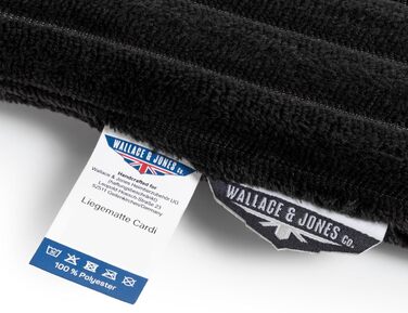 Килимок для собак великих порід Wallace & Jones Cardi, 130x90 см, чорний, з м'якої тканини, миється