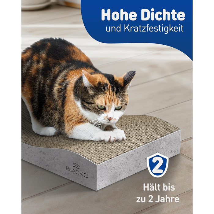 BLACKC® XXL Когтеточки для котів з високоякісного картону, 2 шт, 58x27x6,5 см