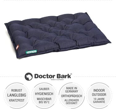 Ортопедичне собаче ліжко Doctor Bark Urban - для середніх собак, 90x70 см, Königsblau (XL)