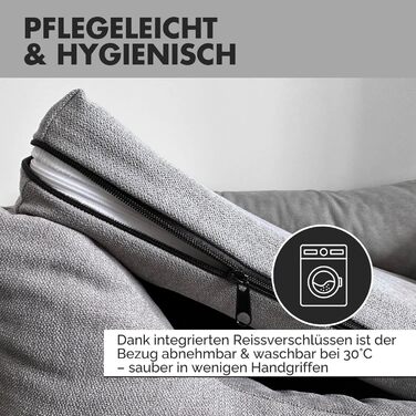 Ортопедичне ліжко для собак Emma | Кошик для собак малого та середнього розміру (сірий, 105x75 см)