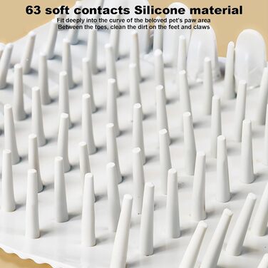 Автоматичний очищувач лап для собак – перезаряджається від USB, синій | Для середніх та великих собак, 17x10,6x9,6 см | М'який силікон, довговічний