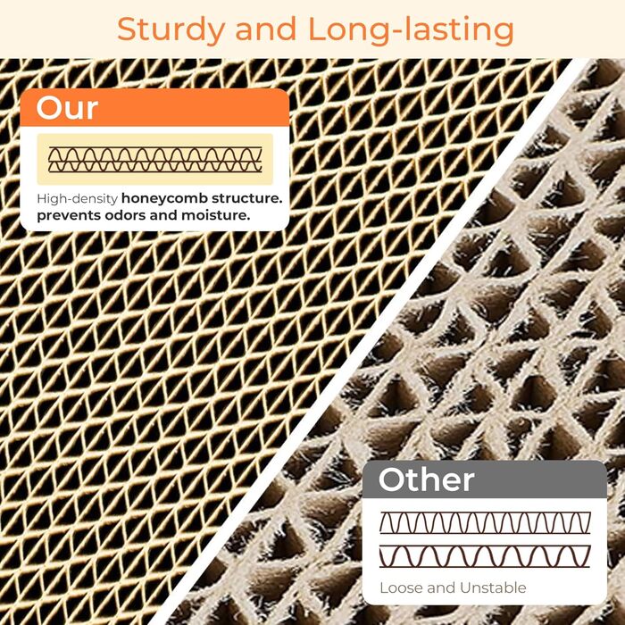 Котячий когтетопка ComSaf L-подібної форми, 64 см, з картону, для кішок, когтеточка, аксесуари для котів, когтеточки, котячі меблі