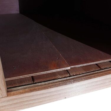 Дім для котів Wiltec великий 99 x 52 x 42 см з дерева, котяча хатинка для саду або тераси, ізольована та стійка до погодних умов, котяча печера