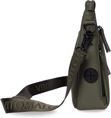 Сумка для собак Deluxe: багатофункціональна сумка через плече з кишенями для ласощів, повідка, корму, диспенсер для відходів та магнітним закриттям - ідеальна для прогулянок та тренувань (Хакі)