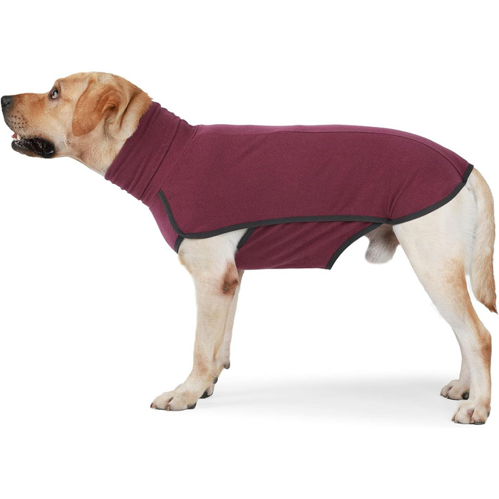 Світшот для собак Heywean з флісу, теплий пуловер для маленьких та середніх собак, одяг для домашнього та зовнішнього використання, колір бордовий (M, 1 шт.)