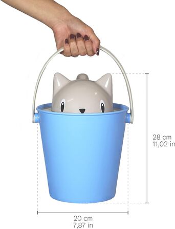 Контейнер для корму для собак United Pets, Італія, з лопаткою, дизайн Stefano Giovannoni, блакитно-сірий