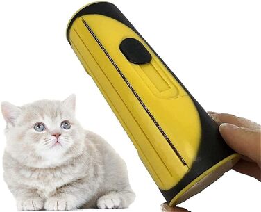 Щітка для видалення підшерстка собак 3-в-1, для собак та котів, з масажним ефектом (жовта)