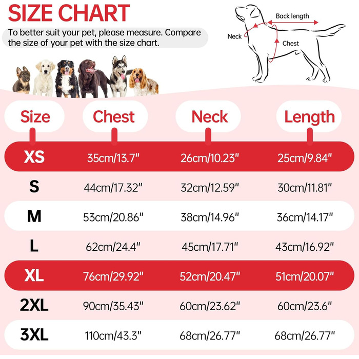 Зимова куртка для собак, тепла, водонепроникна, вітронепроникна, з флісу, для прогулянок та походів, XS, червона