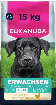 Сухий корм для собак великих порід Eukanuba Adult з куркою, преміум-клас, 15 кг
