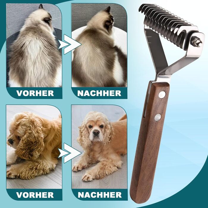 Тріммер для підшерстка Coat King, щітка для собак та котів, 14 лез, 184*62 мм