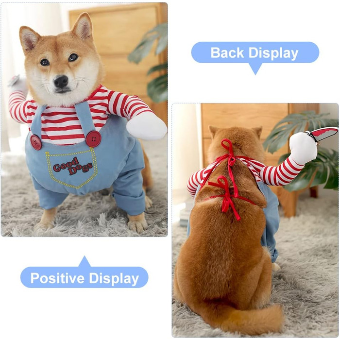 Костюм на Хелловін для собак, карнавальний костюм для домашніх тварин, вечірній набір для рольових ігор, костюми для собак, червоний (S)