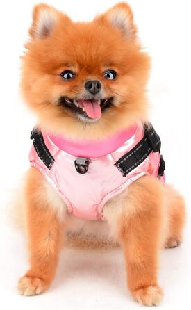 Водонепроникна зимова куртка для собак та котів SALLLEE LUCKY STORE з кільцем D, рожева, XL