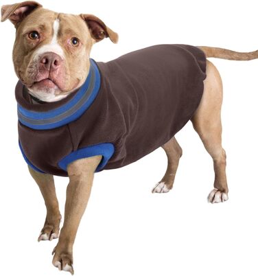 Теплий пуловер для собак великих порід, флісова куртка, зимовий одяг, піжама для дому та вулиці (2XL, 3XL, Коричневий)