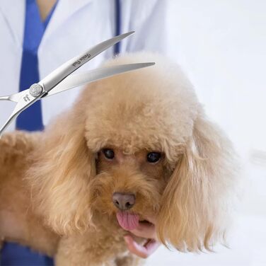 Ножиці для грумінгу собак Fenice Peak з декоративним камінчиком, 440C, нержавіюча сталь, 7.5 дюймів, професійні