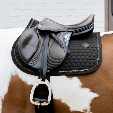 Kentucky Schabracke Glitzer Band: сбруя для стрибків з блискучою стрічкою, чорна