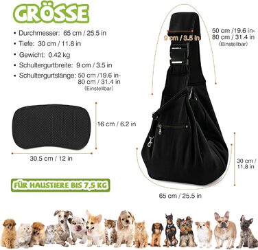 Трансформер для собак та котів ALLSOPETS: зручна переноска для подорожей та до ветеринара (оливковий/чорний)