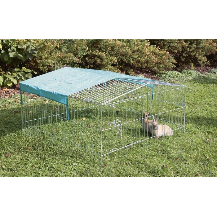 Вольєр для тварин Kerbl Easy, оцинкований, із сонцезахистом, 115x115x60 см