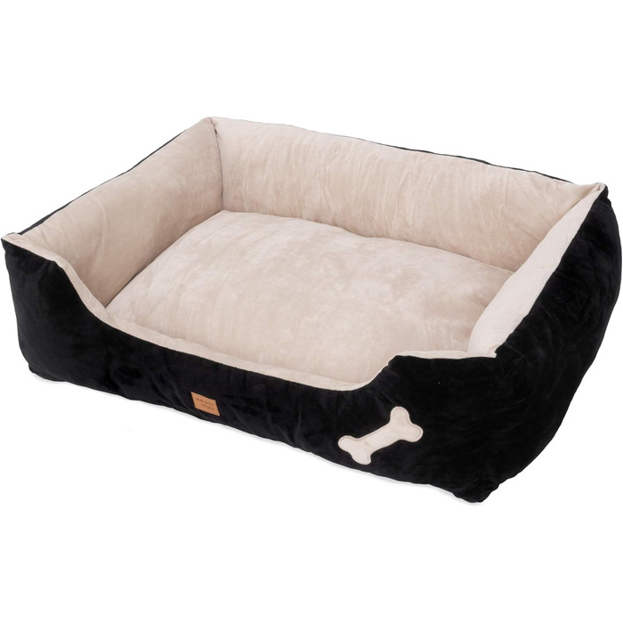 Крісло-ліжко для собак Buddy, чорне, M (85x70 см), знімний чохол