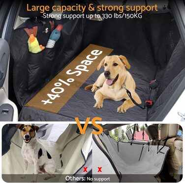 Захист для автосидіння для собак Maxetodo: водовідштовхувальний, антикіготковний, з сумкою та ременями безпеки. Підходить для всіх авто, SUV та вантажівок.