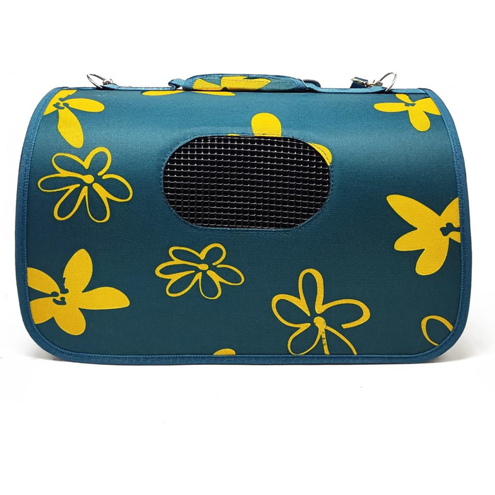 Сумка-переноска для собак, котів та інших тварин BPS, тканина, розмір M (43.5x25x25 см), блакитний, зелений, червоний, чорний