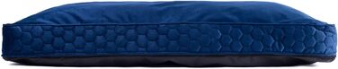Крісло-ліжко для собак XL | М'яке ліжко з Memory Foam | Підстилка для великих собак | Практичне та зручне ліжко для собак | Імітація замші | Розмір XXL: 100 x 120 см, Колір: Темно-синій (Вельвет)