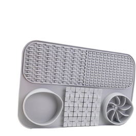 Килимок для собак - лижучий килимок, килимок для собак, килимок для цуценят, килимок для годування собак з силікону, миска для собак з кормом Gray