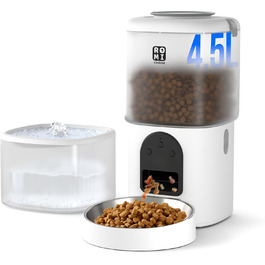 Автоматичний годівник для котів Romiromi з Wi-Fi, 4.5L, сталевий миска