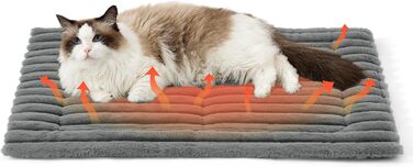 Тепла самонагрівальна підстилка для котів та собак BEDSURE - 76x50 см. Зручна, миюча, з антиковзаючою основою. Підійде для кліток та лежанок.