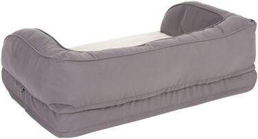 Ортопедичний лежак для собак Zooplus | Лежанка з Memory Foam | М'який матеріал, високий борт | З плюшевою подушкою (S-L, 75x50x25 см)